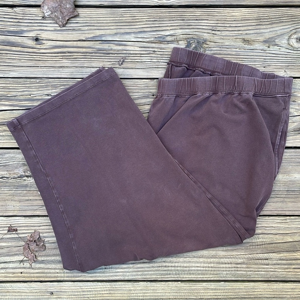Catherines Brown Elastic Capri Leggings